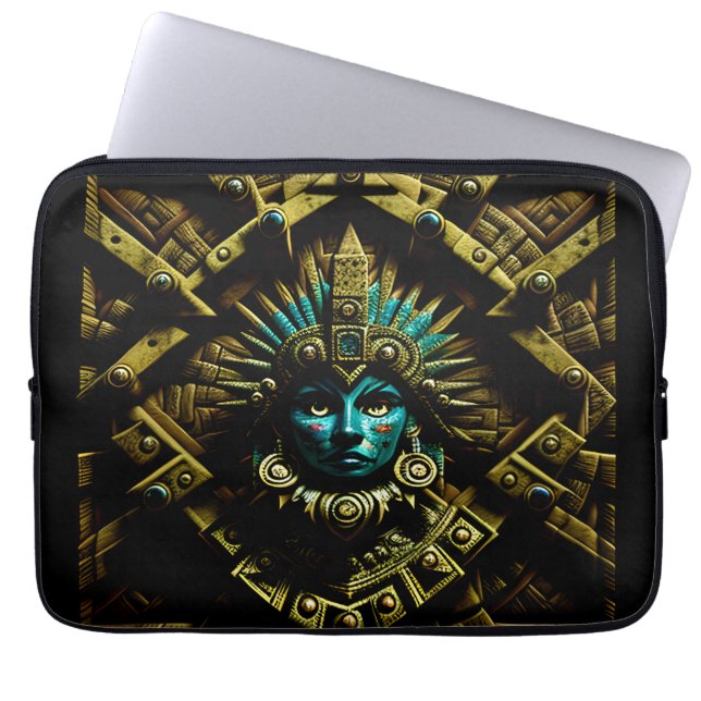 Aztec Design Pattern Two Laptop Sleeve (Front)