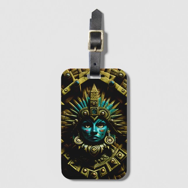 Aztec Design Pattern Two Luggage Tag (Front Vertical)