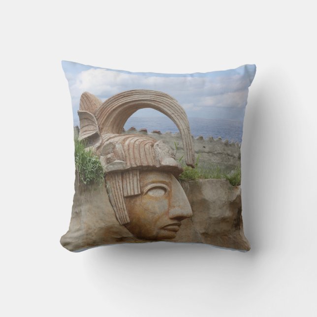 Aztec Design Pillow- Mexico Culture Cushion (Front)