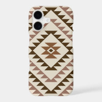 Aztec Diamond Motif Design Browns+Cream