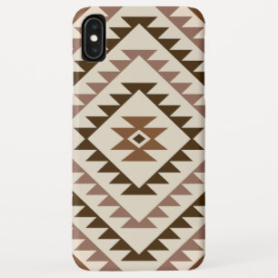 Aztec Diamond Motif Design Browns+Cream iPhone XS Max Case
