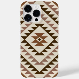 Aztec Diamond Motif Design Browns+Cream Case-Mate iPhone 14 Pro Max Case