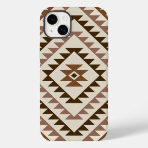 Aztec Diamond Motif Design Browns+Cream Case-Mate iPhone 14 Plus Case