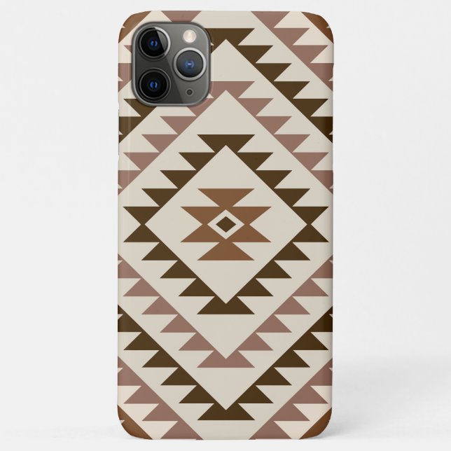 Aztec Diamond Motif Design Browns+Cream Case-Mate iPhone Case (Back)
