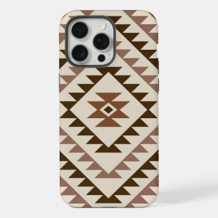 Aztec Diamond Motif Design Browns+Cream iPhone 15 Pro Max Case