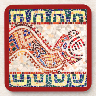 Aztec Dragon Mosaic Coaster