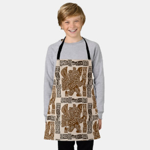Aztec Eagle Warrior Tribal Ancient Art Apron