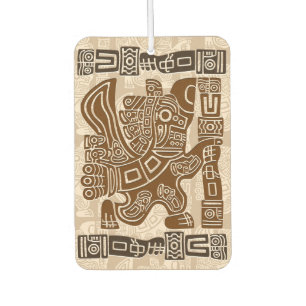 Aztec Eagle Warrior Tribal Ancient Art Car Air Freshener