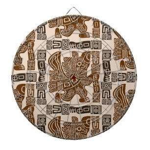 Aztec Eagle Warrior Tribal Ancient Art Dartboard