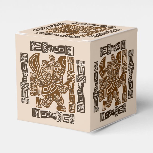 Aztec Eagle Warrior Tribal Ancient Art Favour Box (Front Side)