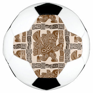 Aztec Eagle Warrior Tribal Ancient Art Football