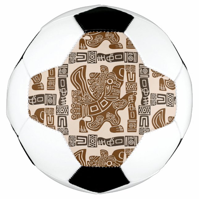 Aztec Eagle Warrior Tribal Ancient Art Football (Front)