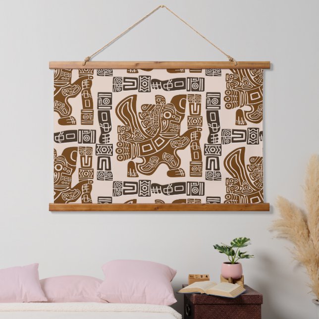 Aztec Eagle Warrior Tribal Ancient Art Hanging Tapestry (Bedroom)