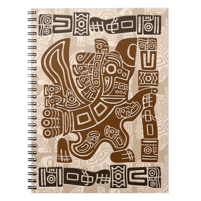 Aztec Eagle Warrior Tribal Ancient Art Notebook (Front)