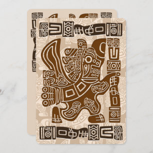 Aztec Eagle Warrior Tribal Ancient Art Programme