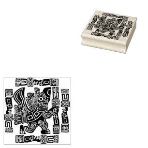 Aztec Eagle Warrior Tribal Ancient Art Rubber Stamp