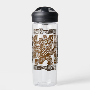 Aztec Eagle Warrior Tribal Ancient Art Water Bottle
