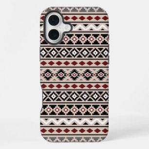 Aztec Essence II Ptn Black White Grey Red Sand iPhone 16 Plus Case