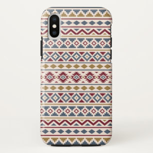 Aztec Essence II Ptn Red Blue Gold Cream iPhone X Case