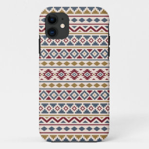 Aztec Essence II Ptn Red Blue Gold Cream iPhone 11 Case