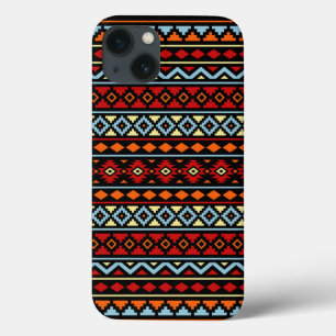 Aztec Essence II Ptn Red Blue Orange Yellow Blk iPhone 13 Case