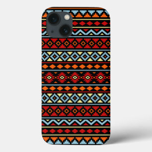 Aztec Essence II Ptn Red Blue Orange Yellow Blk iPhone 13 Case