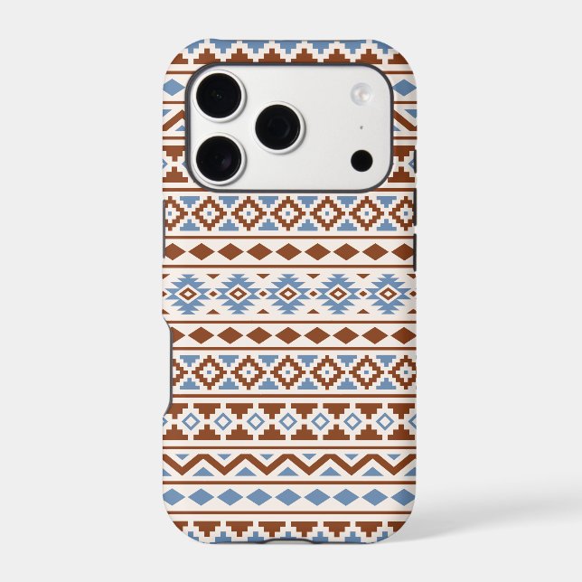 Aztec Essence Pattern II Rust Blue Cream (Back)