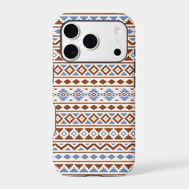 Aztec Essence Pattern II Rust Blue Cream (Back)