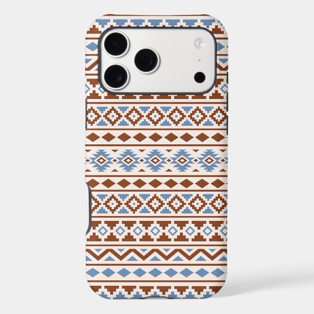 Aztec Essence Pattern II Rust Blue Cream (Back)