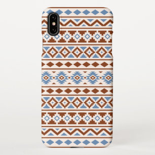 Aztec Essence Pattern II Rust Blue Cream iPhone XS Max Case