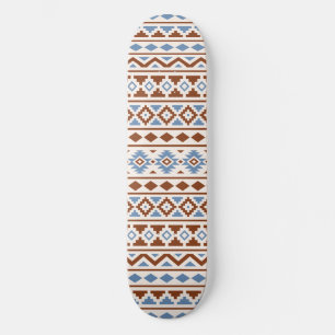Aztec Essence Pattern II Rust Blue Cream Skateboard