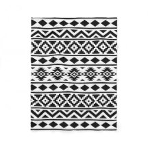 Aztec Essence Pattern III Black on White