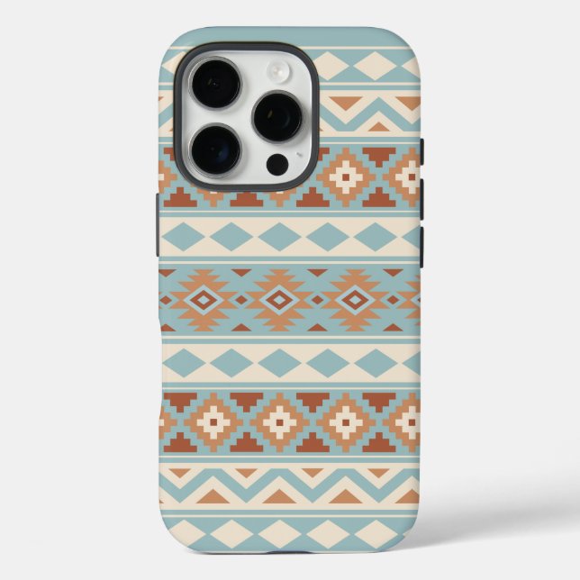 Aztec Essence Ptn IIIb Blue Cream Terracottas Case-Mate iPhone Case (Back)