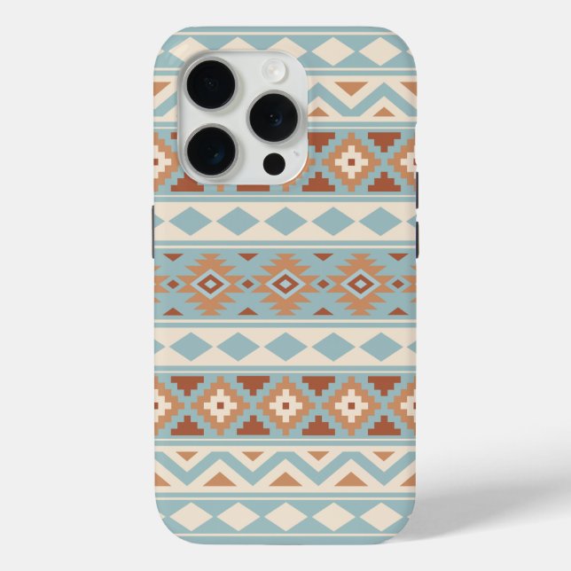 Aztec Essence Ptn IIIb Blue Cream Terracottas Case-Mate iPhone Case (Back)