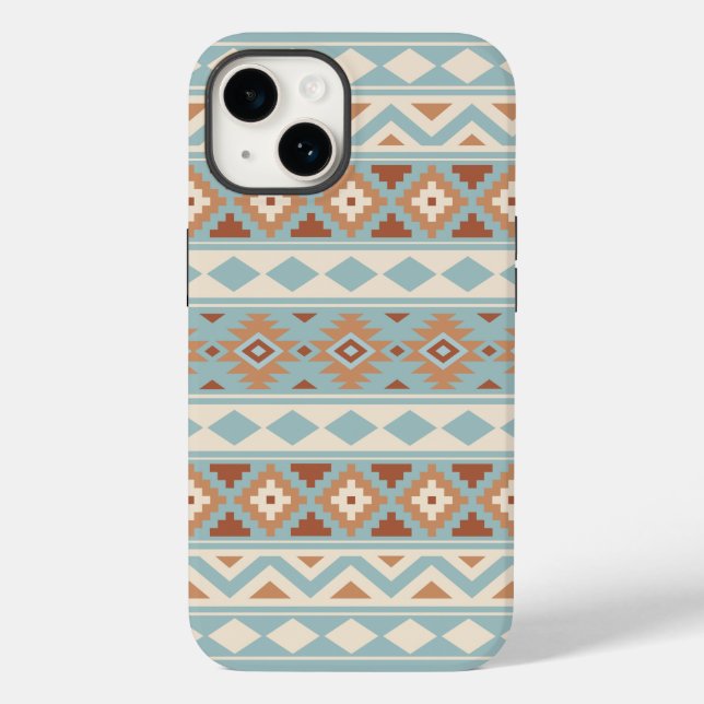 Aztec Essence Ptn IIIb Blue Cream Terracottas Case-Mate iPhone Case (Back)