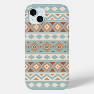 Aztec Essence Ptn IIIb Blue Cream Terracottas iPhone 15 Mini Case