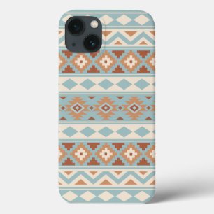 Aztec Essence Ptn IIIb Blue Cream Terracottas iPhone 13 Case