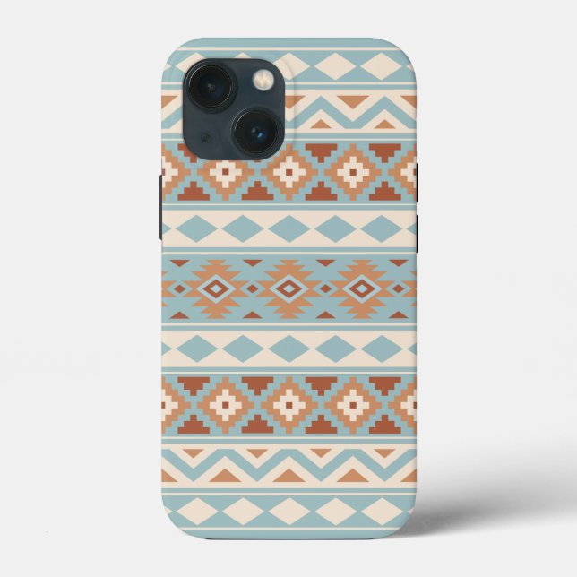 Aztec Essence Ptn IIIb Blue Cream Terracottas Case-Mate iPhone Case (Back)