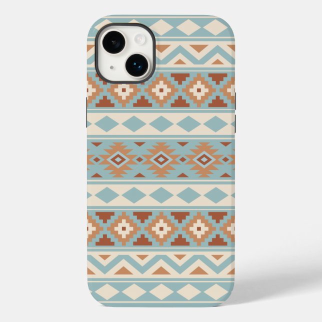 Aztec Essence Ptn IIIb Blue Cream Terracottas Case-Mate iPhone Case (Back)