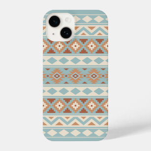 Aztec Essence Ptn IIIb Blue Cream Terracottas iPhone 14 Case