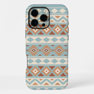 Aztec Essence Ptn IIIb Blue Cream Terracottas iPhone 16 Pro Max Case