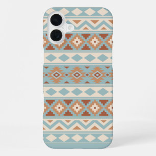 Aztec Essence Ptn IIIb Blue Cream Terracottas iPhone 16 Plus Case