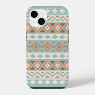 Aztec Essence Ptn IIIb Blue Cream Terracottas iPhone 14 Case