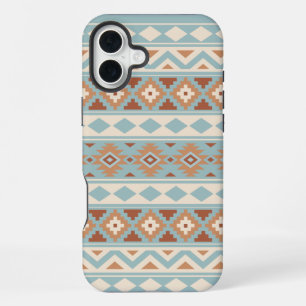 Aztec Essence Ptn IIIb Blue Cream Terracottas iPhone 16 Plus Case