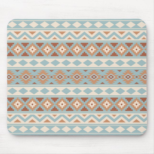 Aztec Essence Ptn IIIb Blue Cream Terracottas Mouse Mat (Front)