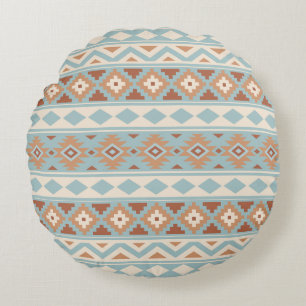 Aztec Essence Ptn IIIb Blue Cream Terracottas Round Cushion