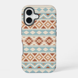 Aztec Essence Ptn IIIb Blue Terracottas Cream iPhone 16 Case