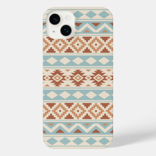 Aztec Essence Ptn IIIb Blue Terracottas Cream iPhone 14 Plus Case