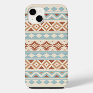 Aztec Essence Ptn IIIb Blue Terracottas Cream iPhone 14 Plus Case