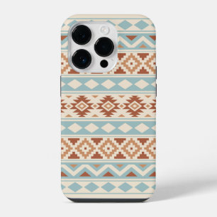 Aztec Essence Ptn IIIb Blue Terracottas Cream iPhone 14 Pro Case